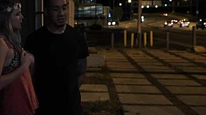 that stranded teen got roughfucked outdoors, wow! 😲