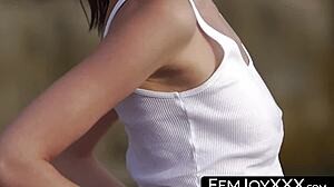 Femjoyxxx Com - Sensual Babe In Slow Motion Erotica By The Ocean