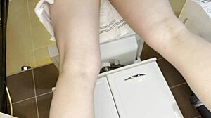 Blonde Cheerleader Flashes Pussy Under Skirt