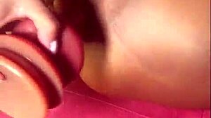 dragon dildo stretches max ryans pussy until she squirts