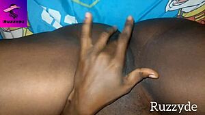 Boldly Touching Her Unwashed Creamy Pussy Early Morning in Garage