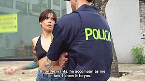 Police Officer Stops And Seduces To Search Beyond Belongings In Roleplay