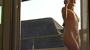 Jeny Smith flashes naked in public scenes