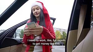 Public Agent Santa Helper Matty Mila Perez Public Blowjob and Big Dick POV