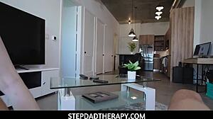 stepfather can't resist ailee anne's titties in this hot pov scene 😈