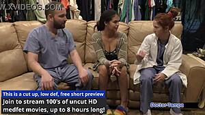 angel santana's first gyno exam backstage.