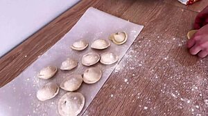 Stepsister hungry, i made dumplings then fucked her.