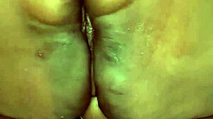 Sexy pregnant BBW with big tits and fat body fingers her tight pussy and asshole while masturbating