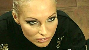 Blonde Geisha Satisfies Master's Desires.