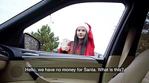 Public Agent Santa Helper Matty Mila Perez Public Blowjob and Big Dick POV