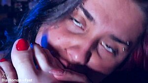 playful rotten venus is tickling bound bia's perfect feet, it's so fetishy and fun