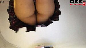 Cute Bitch Jerks Pussy