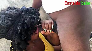 Ebony Chubby Outdoor Fuck