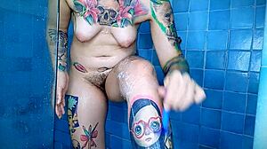 Shaving with Anal Plug