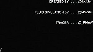 Futanari cock action