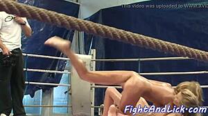 Oiled Lesbian Wrestling