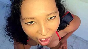 Submissive MILF Rooftop Domination