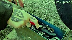 BIKER LESBIAN LICKING