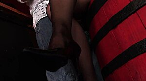 Slender Blonde Bar Bang