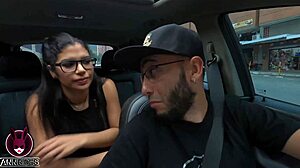 Licking pussy in car