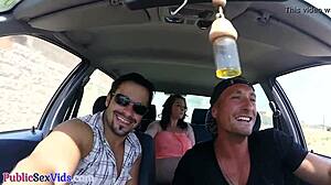 Busty Brit Public Blowjob