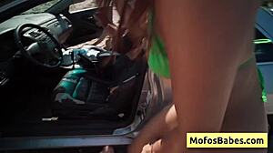 Busty blonde banged hard