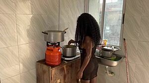 Pussy kitchen squirt