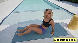 Blonde Teen Butt Reveal