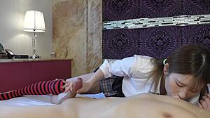 Slender Busty Creampie