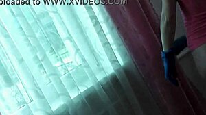 blonde doggystyle handjob