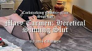 Granny nun cock sucking