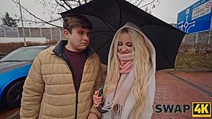 Kinky Blonde Threesome Swap