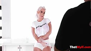 Blonde Milf Milks Money