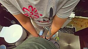 stranger cums panties