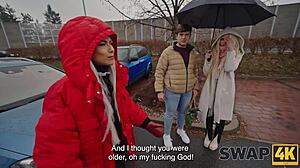 Kinky Blonde Threesome Swap