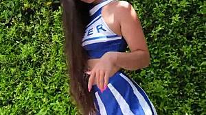 Sexy Cheerleader Flashing