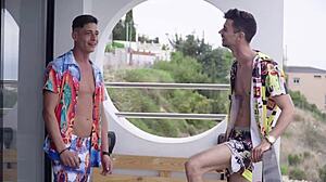 Steamy Balcony Foursome