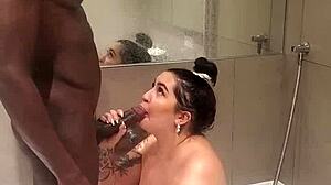 Rosina gags thick dick