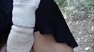 hot creampie outdoors