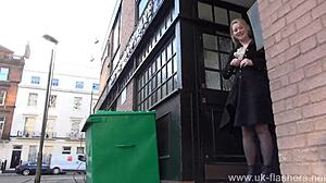 Blonde Flashing Upskirt