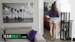 Boss catches babysitter masturbating