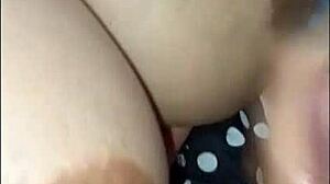 Woman masturbates home