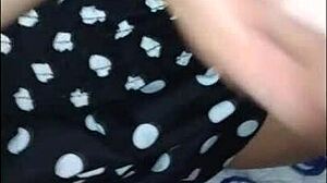 Woman masturbates home