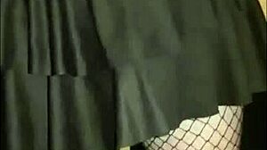 Crossdresser drinks pee