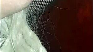 Crossdresser drinks pee