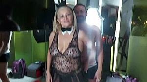 blonde backstage orgy