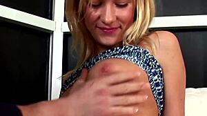 Blonde's Intense Handjob