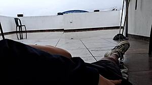 Latina Terrace Blowjob