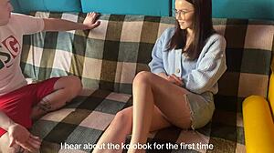 Cute brunette fucks friend