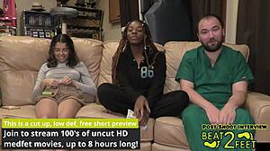 feet rubbing hot rock?